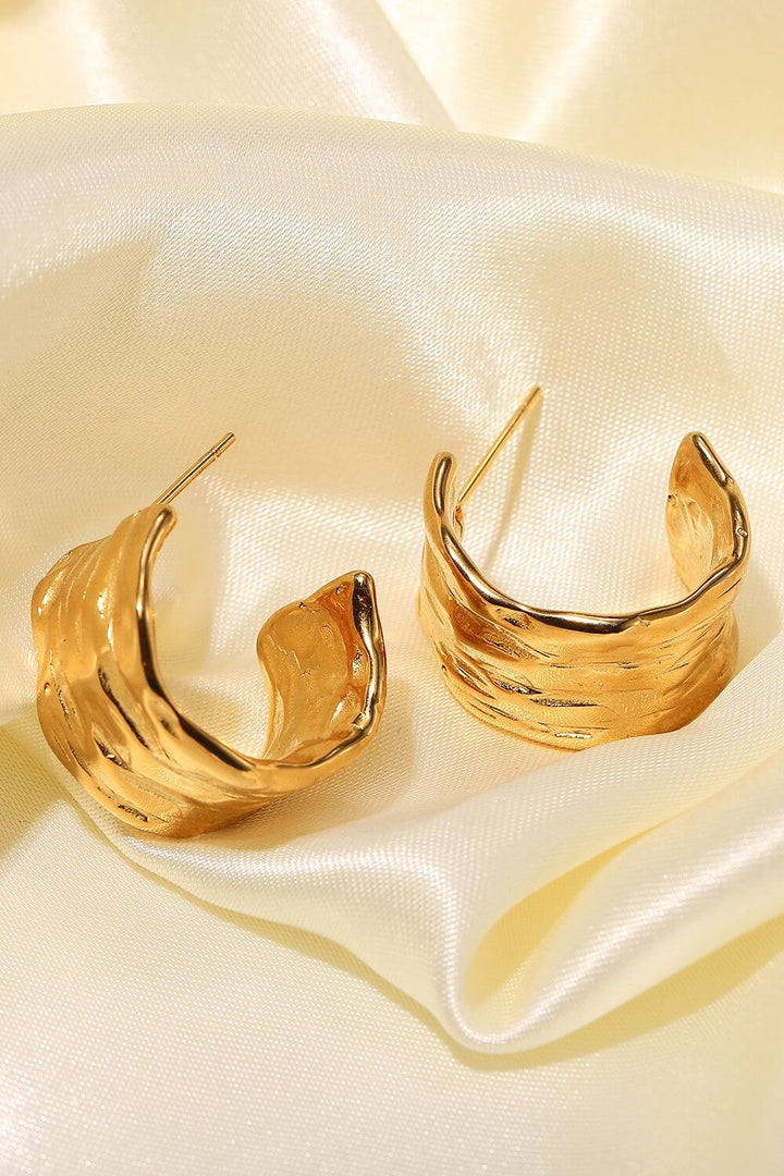 Serenity Gold C-Hoop Earrings