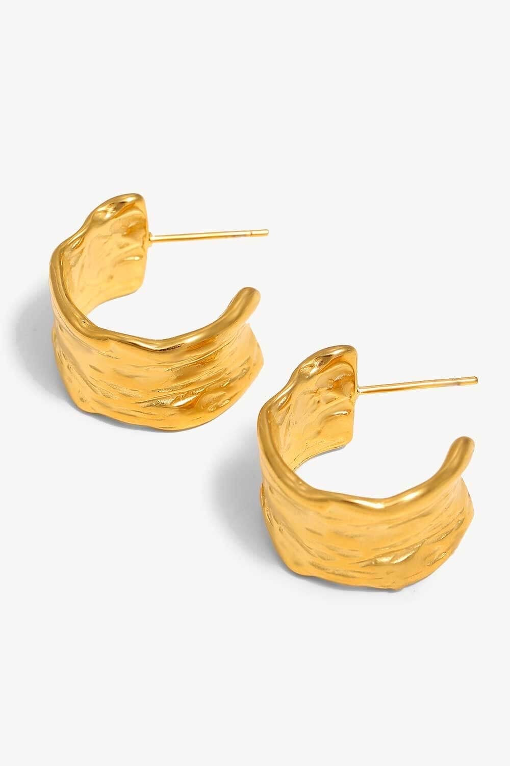 Serenity Gold C-Hoop Earrings