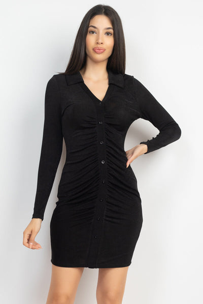 Black Button-down Dress Shirt (L)